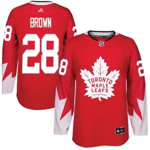 Kinder Toronto Maple Leafs Eishockey Trikot Connor Brown #28 Authentic Rot Alternate